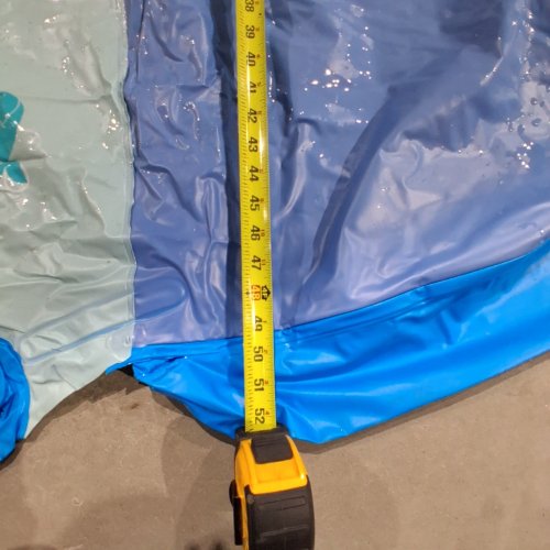GIANT INFLATABLE OUTDOOR SUMMER SLIP AND SLIDE WITH INFLATABLE RIDERS FOR KIDS AND ADULTS - 29FT - BLUE/YELLOW image 9