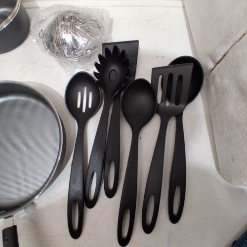 18PC TRAMONTINA PRIMAWARE NON-STICK ALUMINUM COOKWARE SET – BLACK/GREY- (MODEL: 80119/545) image 3