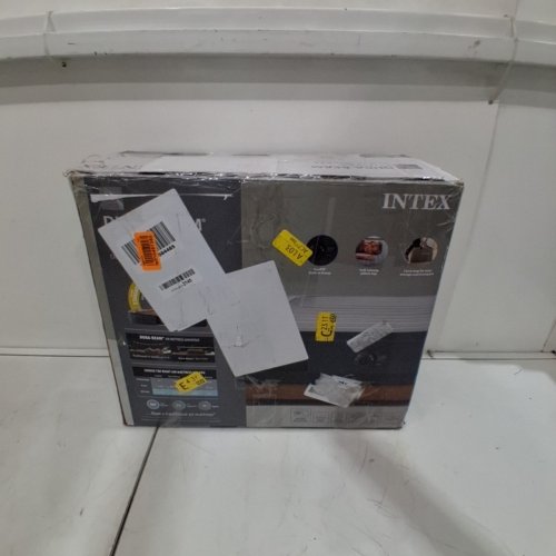 INTEX DURABEAM DELUXE COMFORT PLUSH AIR MATTRESS WITH BUILT IN ELECTRIC PUMP - QUEEN - 18"H - GREY (MODEL: AP619D) image 6
