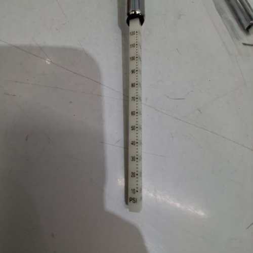 2 TIRE PRESSURE GAUGE - 10 TO 120 PSI - SILVER image 3