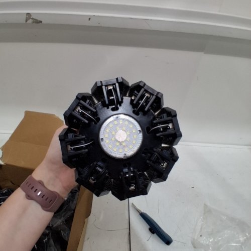 8PK ANYPOWK LED GARAGE LIGHT WITH 8 DEFORMABLE PANELS - 6500 K/20W/2000 LM - BLACK - (MODEL: FS-B4) image 3