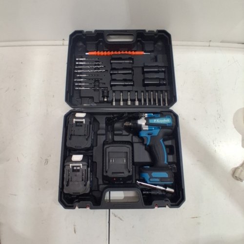 P-KOYEBOLT CORDLESS HIGH TORQUE IMPACT WRENCH KIT WITH 2 BATTERIES- 21 V, 2300 RPM - TEAL AND BLACK image 3
