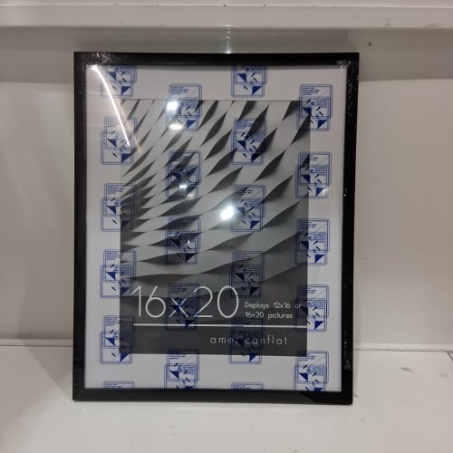 AMERICANFLAT PICTURE FRAME WITH POLISHED PLEXIGLASS - 16" X 20"- BLACK image 2