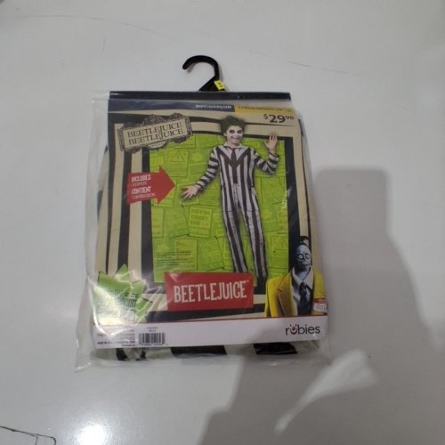 KIDS RUBIES BEETLEJUICE HALLOWEEN COSTUME - LARGE (10-12) - BLACK WHITE image 2