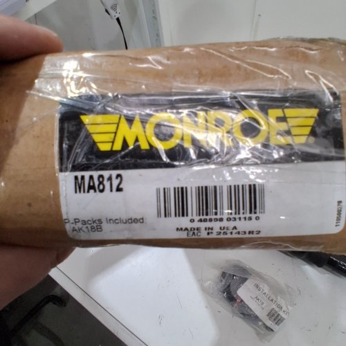 2PC MONROE MAX-AIR REAR SHOCK ABSORBERS WITH INSTALLATION KIT FOR NISSAN, MAZDA, AND MITSUBISHI MODELS - BLACK (MODEL: MA812) image 2
