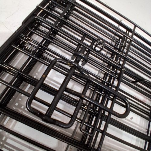 MIDWEST HOMES FOR PETS FOLDABLE METAL EXERCISE PLAY PEN WITH DOUBLE LATCH DOOR FOR DOGS- 24"X24"-BLACK (MODEL: 550-24DR) image 4