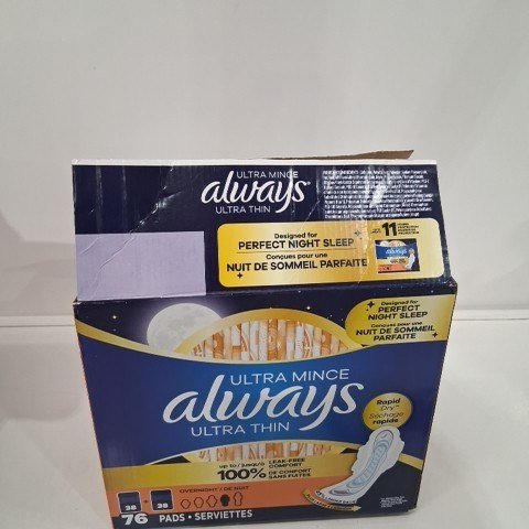 76PK ALWAYS ULTRA THIN OVERNIGHT PADS UNSCENTED WITH WINGS image 2