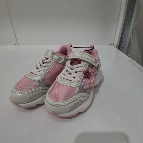 GIRL'S JUSTICE FLOWER VELCRO SNEAKERS - 11 - PINK image 3