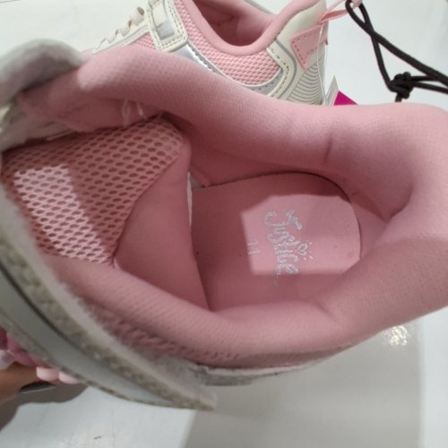 GIRL'S JUSTICE FLOWER VELCRO SNEAKERS - 11 - PINK image 4