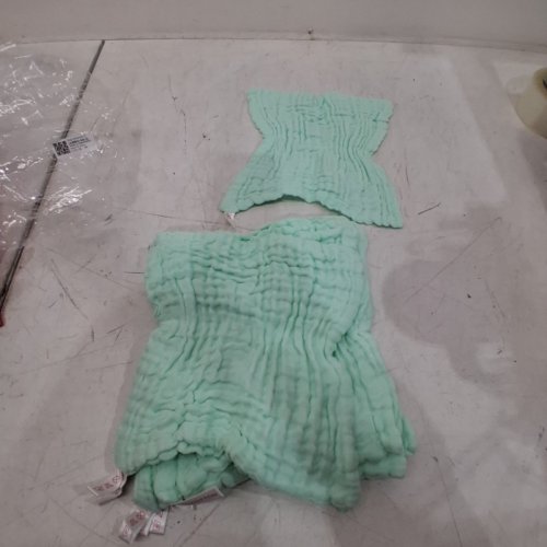 10PK SOFT MUSLIN UNISEX BABY WASHCLOTHS - TEAL image 3
