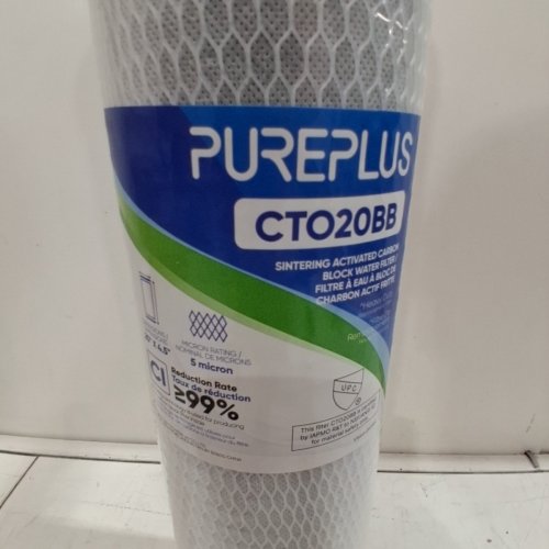 PUREPLUS 5-MICRON WHOLE HOUSE WATER FILTRATION CARTRIDGE KIT - FITS MOST STANDARD 4.5" X 20" FILTER HOUSINGS (MODEL:CTO20BB) image 3