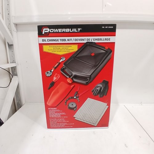 POWERBUILT OIL CHANGE TOOL KIT WITH DRAIN PAN - 8L - BLACK/RED (MODEL: 2010226) image 2