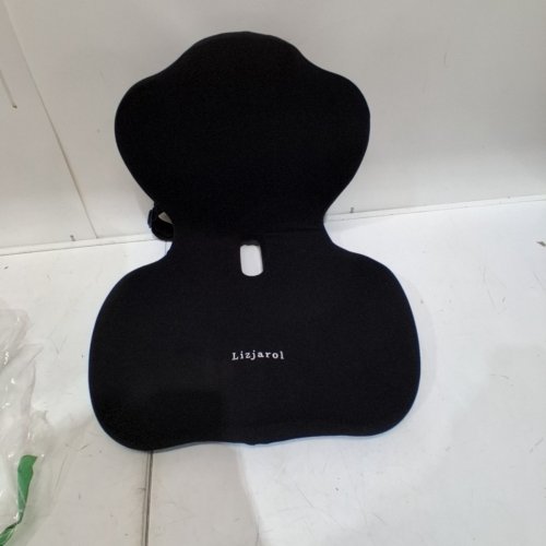 LIZJAROL MEMORY FOAM SEASHELL SEAT CUSHION - 17" X 16" - BLACK image 2