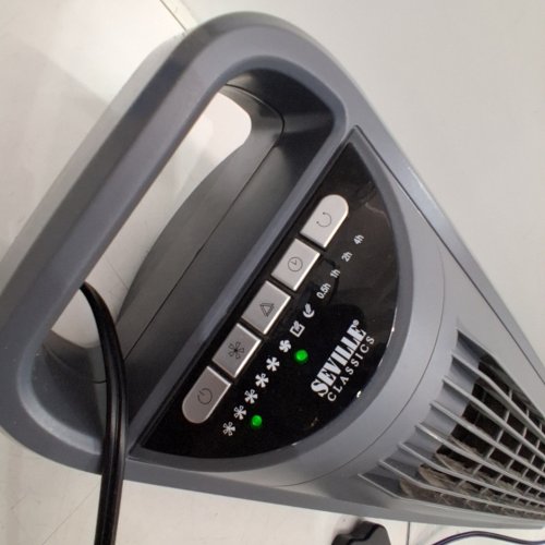 SEVILLE CLASSICS ULTRA QUIET 5-SPEED TOWER FAN - 39.5'' - GREY (MODEL: 1489203) image 2