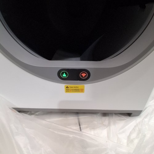 ELLENPENT AUTOMATIC SELF-CLEANING CAT LITTER BOX WITH APP CONTROL AND SAFETY SENSOR - 90L CAPACITY - GREY/WHITE (MODEL: CH-ICB019) image 2