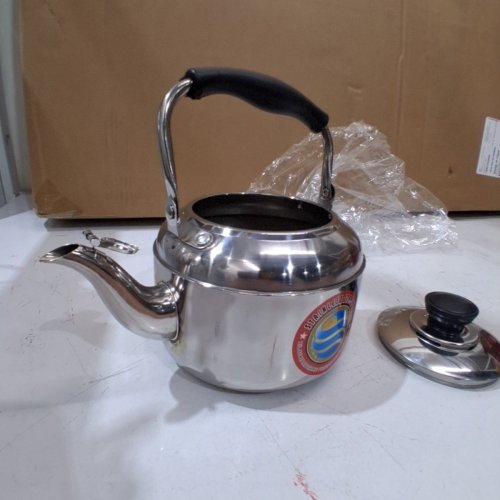 STAINLESS STEEL WHISTLING TEA KETTLE - 1 L - SILVER image 2