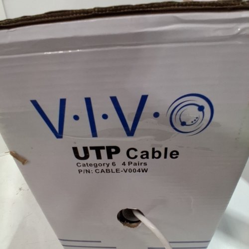 VIVO ETHERNET CABLE CATEGORY 6 UTP CABLE 23 AWG UTP PULL BOX, LAN NETWORK - 1000FT - WHITE - (MODEL: CABLE-V004W) image 5