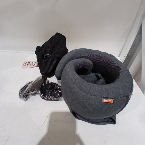 LOEXAIR HOODED TRAVEL PILLOW AND HOOD - GRAY image 2
