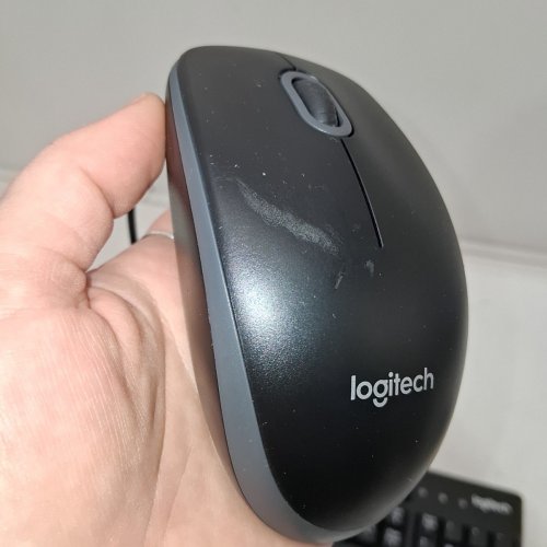 2PC LOGITECH MK120 WIRED DESKTOP KEYBOARD AND MOUSE COMBO - BLACK (MODEL : MK210 CORDED) image 3