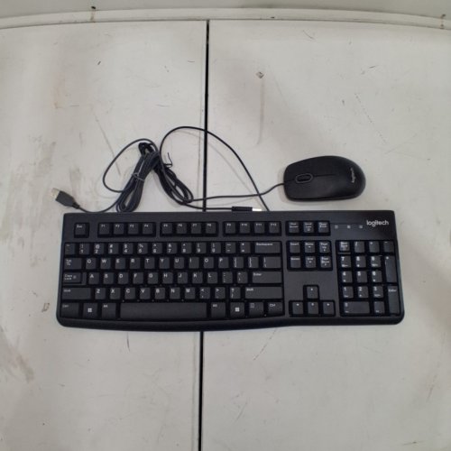 2PC LOGITECH MK120 WIRED DESKTOP KEYBOARD AND MOUSE COMBO - BLACK (MODEL : MK210 CORDED) image 4