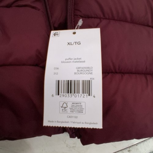 WOMEN'S GEORGE PACKABLE PUFFER JACKET - EXTRA LARGE - BURGUNDY image 2