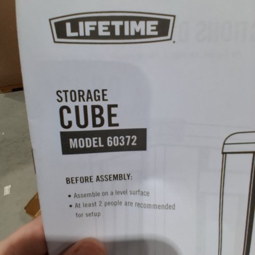 LIFETIME OUTDOOR STORAGE CUBE - 20" X 20" X 20" -25GAL -GRAY (MODEL: 60372) image 2