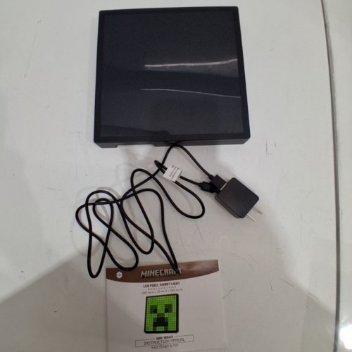 MINECRAFT LED PIXEL SMART LIGHT AND ALARM CLOCK - 8" X 1" X 8" - BLACK image 5