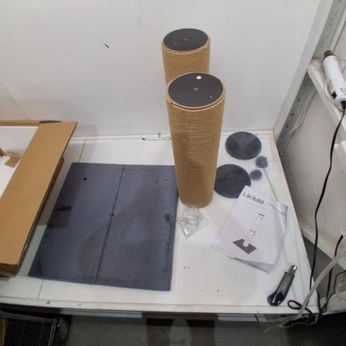 LIKIMIO CAT SCRATCHING POST - GRAY AND TAN (MODEL: HK-MPZ-TK01) image 4
