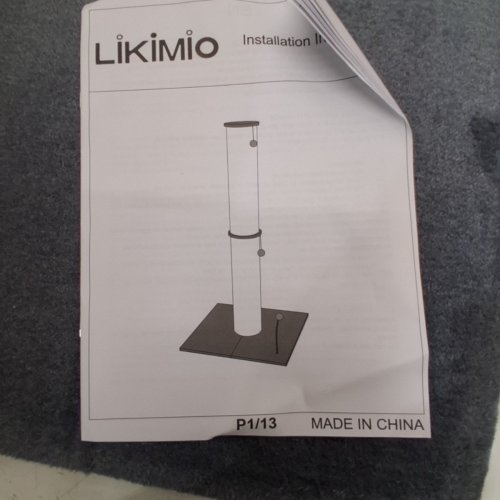 LIKIMIO CAT SCRATCHING POST - GRAY AND TAN (MODEL: HK-MPZ-TK01) image 6