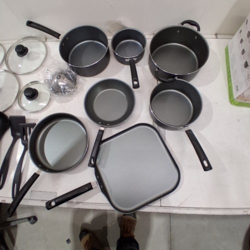 18PC TRAMONTINA PRIMAWARE NON-STICK ALUMINUM COOKWARE SET – BLACK/GREY- (MODEL: 80119/545) image 3