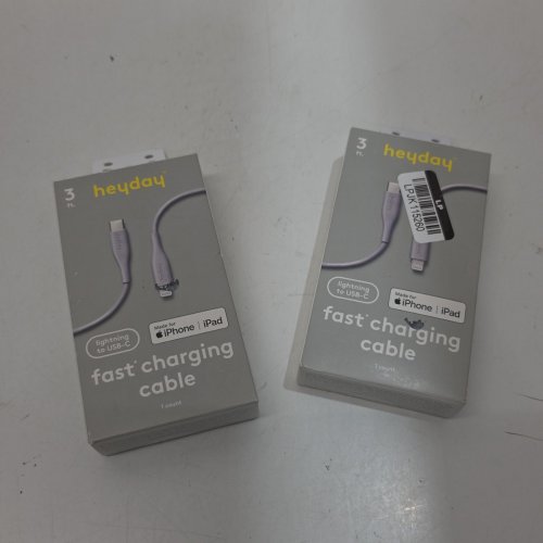 2 HEYDAY USB-C TO LIGHTNING CHARGING CABLES - 3FT - GREY image 3