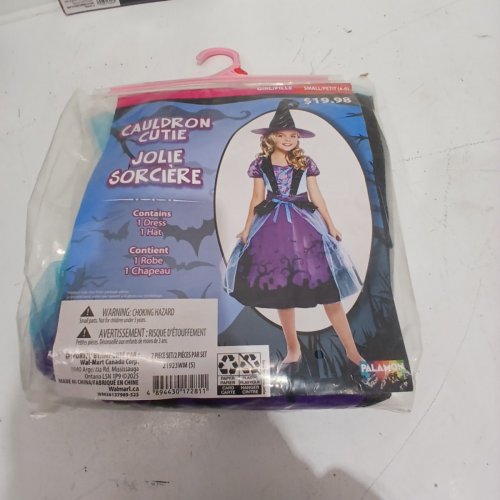 2PC GIRLS PALAMON CAULDRON CUTIE COSTUME - SMALL (4-6) - BLUE/PURPLE/BLACK image 2