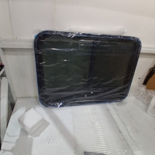 FOCKET RV SLIDER WINDOW PROOF CAMPER VERTICAL SLIDING WINDOW ENTRANCE DOOR REPLACEMENT WITH NET 27" X 37" - BLACK image 3
