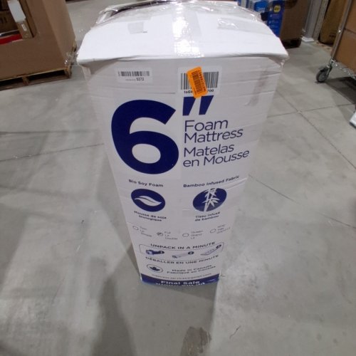 FOAM MATTRESS TOPPER/PAD - 6" FULL/DOUBLE- BLUE image 3