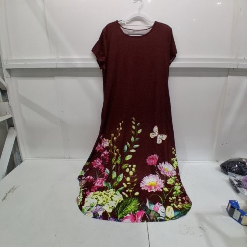 WOMANS SHORT SLEEVE LOOSE FIT DRESS - LARGE image 2