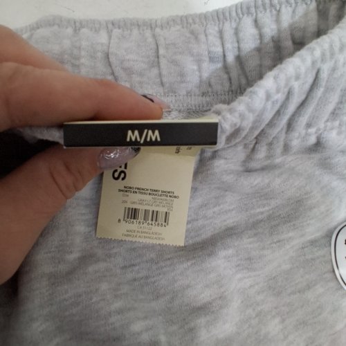 WOMEN'S NO BOUNDARIES FRENCH TERRY COTTON SHORTS - MEDIUM - GREY image 2