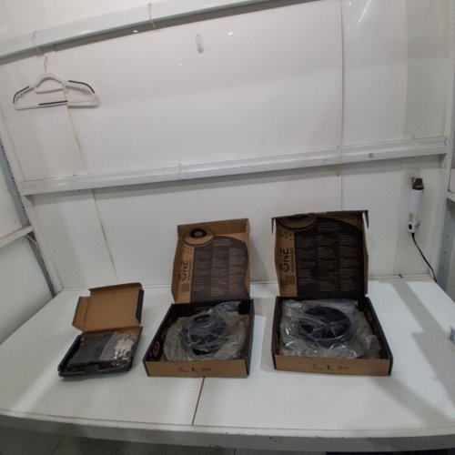 FRONT COATED DRILLED SLOTTED DISC BRAKE ROTOR AND DISC BRAKE PADS FOR VARIOUS SELECTED MODELS (MODEL: CMX-D1802/DS1-582038) image 2