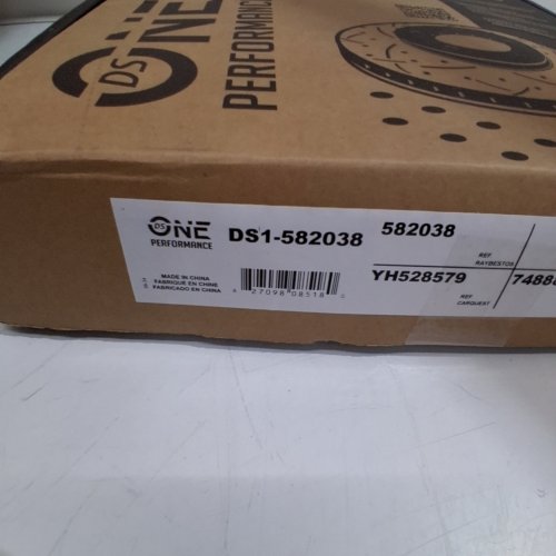 FRONT COATED DRILLED SLOTTED DISC BRAKE ROTOR AND DISC BRAKE PADS FOR VARIOUS SELECTED MODELS (MODEL: CMX-D1802/DS1-582038) image 5