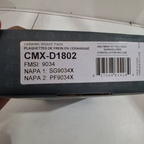FRONT COATED DRILLED SLOTTED DISC BRAKE ROTOR AND DISC BRAKE PADS FOR VARIOUS SELECTED MODELS (MODEL: CMX-D1802/DS1-582038) image 6