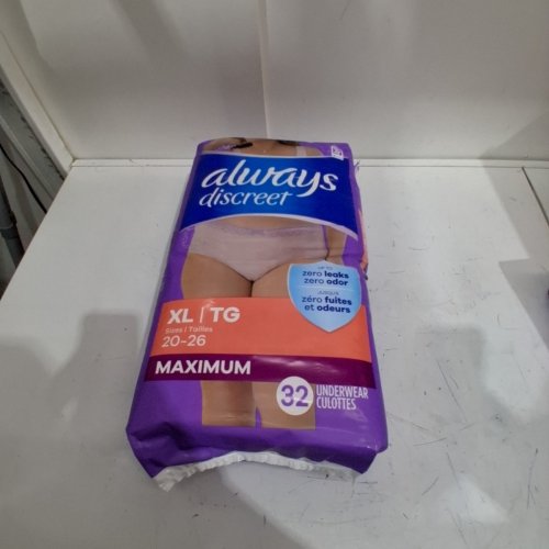 32PK ALWAYS DISCREET MAXIMUM PROTECTION UNDERWEAR - XL (20-26) image 2