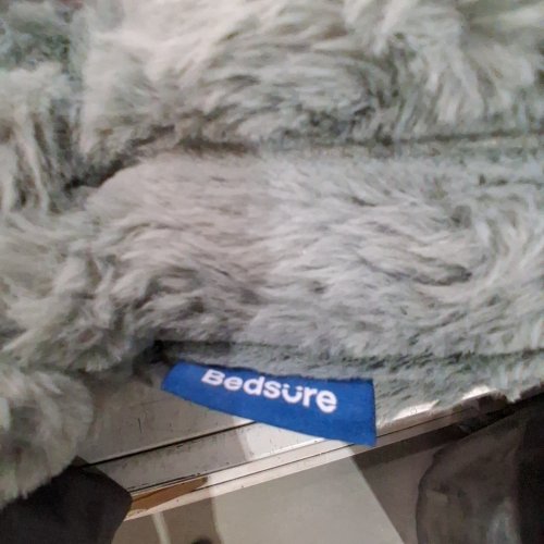 BEDSURE **COVER ONLY** PLUSH PET BED COVER - XL - GREY image 2