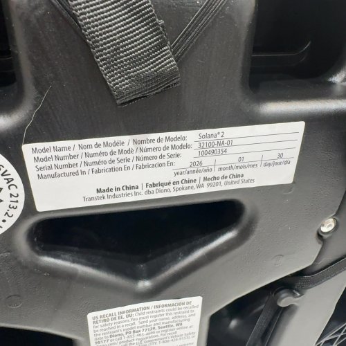 DIONO SOLANA 2 LATCH FORWARD FACING BACKLESS BOOSTER SEAT - 40LBS TO 120LBS - UP TO 63" - BLACK - (MODEL: ‎SOLANA2LATCH) image 2