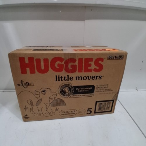 132PK HUGGIES® LITTLE MOVERS DIAPERS - SIZE 5 - LION KING image 3
