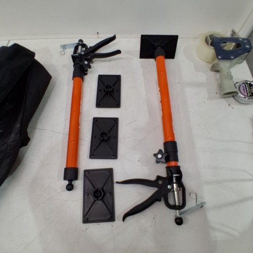 2PK VEVOR ADJUSTABLE CABINET JACK SUPPORT ROD 21.3"-60", ORANGE/BLACK (MODEL: JF-ZCG003-245 ) image 2