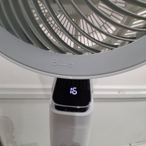 AIRMATE 2-IN-1 TABLE & STAND AIR CIRCULATION FAN WITH REMOTE - 32 ADJUSTABLE WIND SPEEDS - WHITE (MODEL: FA20-RD239) image 2