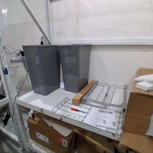 DOUBLE PULL-OUT TRASH CAN - 50QT/EA - GREY (MODEL: BB-LM50L02) image 2