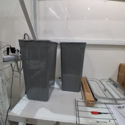 DOUBLE PULL-OUT TRASH CAN - 50QT/EA - GREY (MODEL: BB-LM50L02) image 4