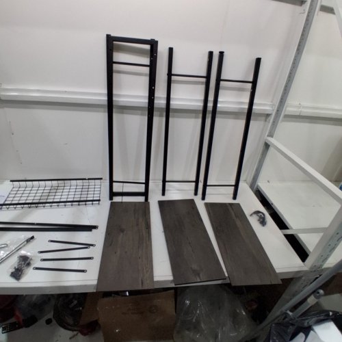 KALRIN 4-TIER SHELF OVER THE TOILET RACK STORAGE ORGANIZER STAND FOR BATHROOM - 120LBS CAP - 9.44" X 23.62" X 68.10" - PURE BLACK- (MODEL:HTS-04) image 4