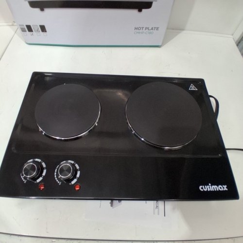 CUSIMAX PORTABLE DOUBLE HOT PLATE - 1800W - 13" X 19" - BLACK ( MODEL- CMHP-C180 / ES-3202)) image 3