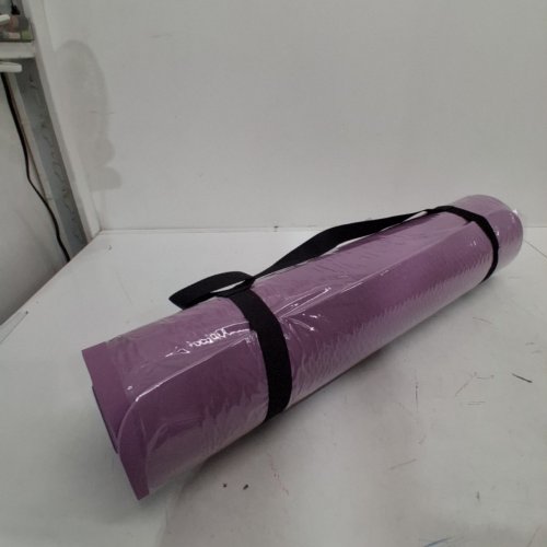 AMAZON BASICS TPE EXERCISE YOGA MAT WITH CARRYING STRAP - 73.6" X 24" X 1/4" - PURPLE (MODEL: AMZ3) image 2